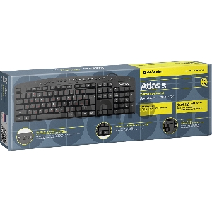 Проводная клавиатура Defender Atlas HB-450 RU,черный,мультимедиа 124 кн  45450