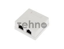 Рoзетка компьютерная внешняя, 2-порта RJ-45 (8P8C), FTP экранированная, категория 6, REXANT