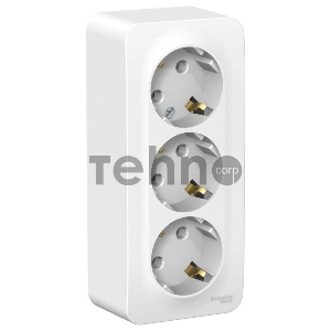 Розетка 3-м ОП BLANCA 16А 250В без шторок с заземл. изол. пласт. бел. SchE BLNRA010311