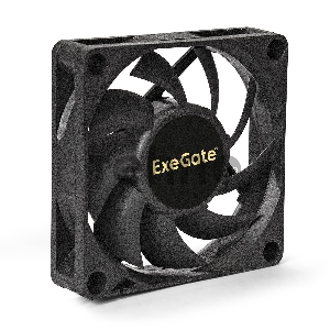 Вентилятор ExeGate ExtraSilent ES07015S3P, 70x70x15 мм, подшипник скольжения, 3pin, 2500RPM, 23dBA Вентилятор ExeGate ExtraSilent ES07015S3P, 70x70x15 мм, подшипник скольжения, 3pin, 2500RPM, 23dBA