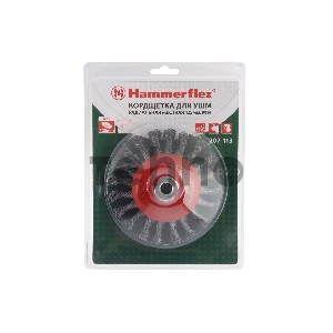 Кордщетка Hammerflex 207-113 125мм M14 радиальная витая жесткая, усиленная кольцом, для УШМ с накло Кордщетка Hammerflex 207-113 125мм M14 радиальная витая жесткая, усиленная кольцом, для УШМ с накло