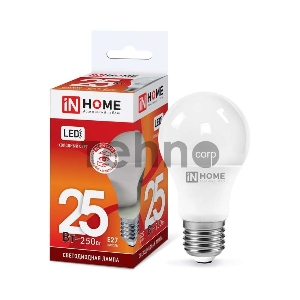 Лампа светодиодная IN HOME LED-A65-VC 25Вт 230В E27 6500К 2000лм 4690612024103
