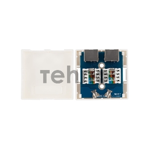 Рoзетка компьютерная внешняя, 2-порта RJ-45 (8P8C), FTP экранированная, категория 6, REXANT