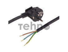 Шнур электрический с вилкой ПВС 3х1,5 мм2 2м (черный) REXANT