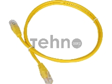 Патч-корд TWT UTP кат.5e, с заливными колпачками, 1.0 м, желтый