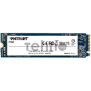 Твердотельный накопитель SSD M.2 Patriot 1Tb P300 (PCI-E 3.0 x4, up to 2100/1650MBs, 290000 IOPs, 3D TLC, SMI2263XT, TBW 320Tb, 22х80mm)