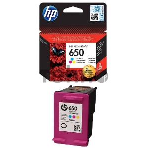 Картридж струйный HP 650 CZ102AE многоцветный для HP DJ IA 2515/2516 (200стр.)