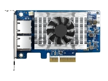 Сетевая карта QNAP QXG-10G2T-X710 LAN Expansion Card, PCIe Gen 3, Two 10GbE (10G / 5G / 2.5G / 1G / 100M)) Ports with SR-IOV and iSCSI, Block-based, Supports Multiple Virtual Disk Modes