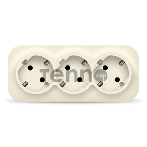 Розетка 3-м ОП 16А IP20 с заземл. сл. кость IONICH 1429