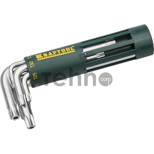 Набор ключей KRAFTOOL 27433-1_z01  expert корот. cr-mo сталь держ.-рук. t10-t50.8 пред