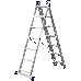 Лестница СИБИН 38833-07  универсальная трехсекционная со стабилизатором 7ступеней, фото 2