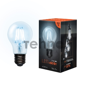 Лампа филаментная REXANT Груша A60 7.5 Вт 750 Лм 4000K E27 прозрачная колба