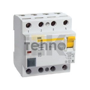 Выключатель диф. тока IEK 4п 100A 30mA тип AC ВД1-63 ИЭК MDV10-4-100-030