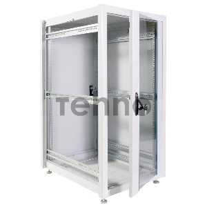 Шкаф телекоммуникационный напольный ЭКОНОМ 24U (600 х 1000) дверь стекло, дверь металл