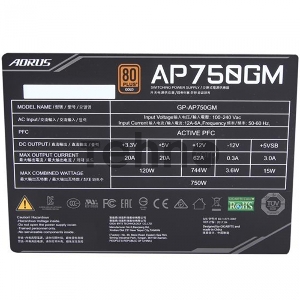 Блок питания Gigabyte AORUS P750W 80+ GOLD Modular GP-AP750GM 750W