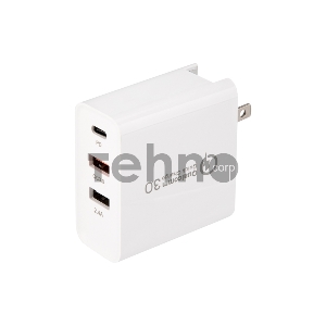 Сетевое зарядное устройство REXANT 2xUSB+USB Type-С, переходник + адаптер, 48W белое