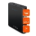 Портативное зарядное устройство Qumo PowerAid 7800, 7800 мА-ч, 2 USB 1A+2A, вход 1А, черный, корпус ABS пластик, фото 2