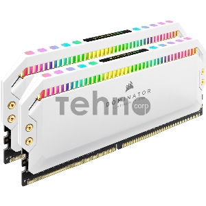 Модуль памяти Corsair DDR4, 3600MHz 16GB 2x8GB DIMM, Unbuffered, 18-19-19-39, XMP 2.0, DOMINATOR PLATINUM RGB White Heatspreader, RGB LED, 1.35V