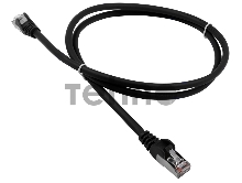Патч-корд LANMASTER LSZH FTP кат.5e, 1.0 м, черный