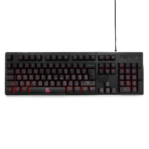 Клавиатура игровая Gembird KB-G400L, USB, металл. корпус, подсветка 3 цвета, кабель ткан. 1.75м