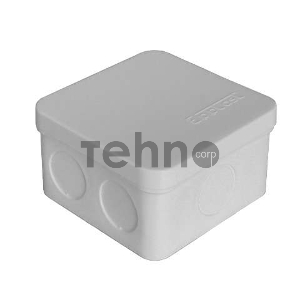 Коробка распр. ОП 75х75х45 7 выходов без гермовводов IP54 крышка защелкивающаяся сер. Epplast 225332