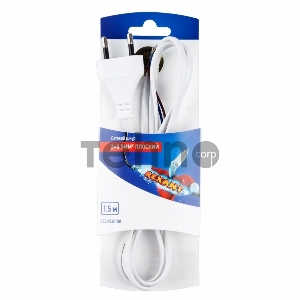 Шнур сетевой  1.5М  без розетки  белый  REXANT