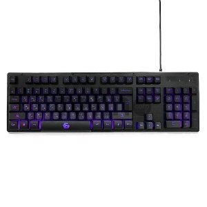 Клавиатура игровая Gembird KB-G400L, USB, металл. корпус, подсветка 3 цвета, кабель ткан. 1.75м