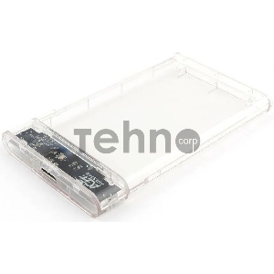 Внешний корпус для HDD/SSD AgeStar 3UB2P4C SATA III пластик прозрачный 2.5