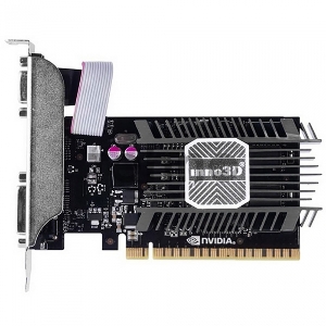 Видеокарта 1Gb <PCI-E> Inno3D GT730 c CUDA <GFGT730, GDDR3, 64 bit, HDCP, DVI, HDMI, Retail>