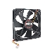 Вентилятор Gembird, 140x140x25, шарикоподшипник, 3 pin, провод 40 см, фото 2