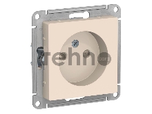 Механизм розетки 1-м СП ATLAS DESIGN без заземл. защ. шторки 16А беж. SchE ATN000249