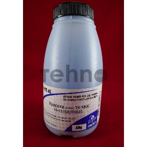 Тонер для Kyocera TK-580C, FS-C5150/P6021 Cyan (фл. 40г) 2,8K B&W Standart (Tomoegawa) фас. Россия