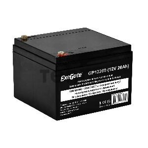 Батарея ExeGate EX282972RUS GP12260 (12V 26Ah, под болт М5) Батарея ExeGate EX282972RUS GP12260 (12V 26Ah, под болт М5)