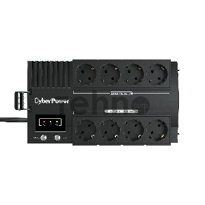 Источник бесперебойного питания CyberPower BS850E NEW линейно-интерактивный 850ВА/480Вт, 4+4 евророзетки, USB UPS Line-Interactive CyberPower BS850E NEW 850VA/480W USB (4+4 EURO)