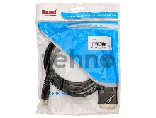 Кабель DVI Buro HDMI19 (m)/DVI-D(m) 1.8м феррит.кольца Позолоченные контакты