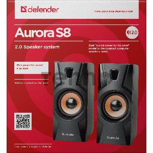 Акустическая система 2.0 Defender Aurora S8 черный, 8 Вт, питание от USB  65408