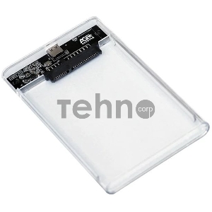 Внешний корпус для HDD/SSD AgeStar 3UB2P4C SATA III пластик прозрачный 2.5