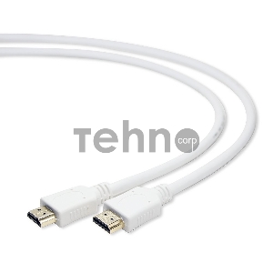 Кабель HDMI Gembird/Cablexpert , 1.8м, v1.4, 19M/19M, белый, позол.разъемы, экран, пакет(CC-HDMI4-W-6)