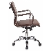 Кресло руководителя Бюрократ CH-993-Low/Brown низкая спинка коричневый искусственная кожа крестовина хромированная, фото 3