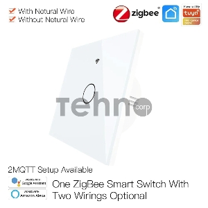 Выключатель MOES Gang Smart Switch Sensor w/o grounding ZS-EU1, Zigbee, 100-240 В