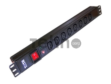 Блок распределения питания Lanmaster TWT-PDU19-10A8C3 гор.размещ. 8xC13 базовые 10A C14