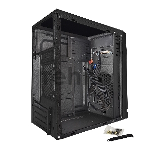 Корпус Exegate EX283059RUS  Minitower ExeGate BAA-106 Black, mATX, <AAA450, 80mm>, 2*USB, Audio