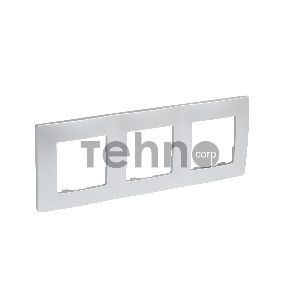 Рамка ETIKA 3 поста, алюминий