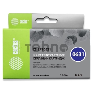 Картридж струйный Cactus CS-EPT0631 черный для Epson Stylus C67 Series/ C87 Series/ CX37000 (10ml)