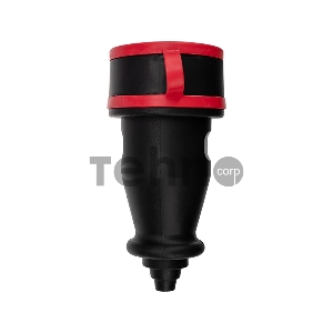 Розетка переносная влагозащищенная с крышкой, 3Р+РЕ, 32 А, IP44  каучук REXANT