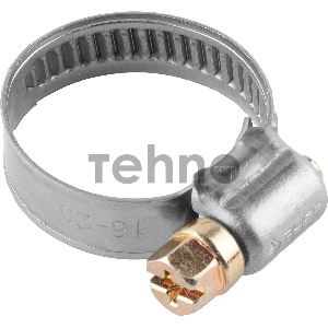 Хомуты, нерж. сталь, накатная лента 9 мм, 12-20 мм, 200 шт, ЗУБР Профессионал