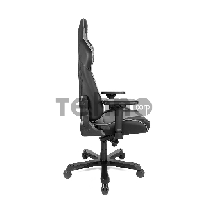 Игровое кресло DXRacer King чёрно-серое (OH/KS99/NG, экокожа, регулируемый угол наклона)