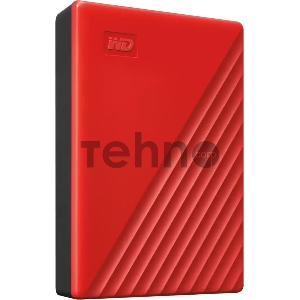 Накопитель Portable HDD 5TB WD My Passport (Red), USB 3.2 Gen1, 107x75x19mm, 210g /12 мес./