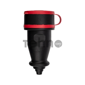 Розетка переносная влагозащищенная с крышкой, 3Р+РЕ, 32 А, IP44  каучук REXANT