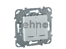 ДВУХКЛАВИШНЫЙ ВЫКЛЮЧАТЕЛЬ С ИНД ЛАМП БЕЛ ДВУХКЛАВИШНЫЙ ВЫКЛЮЧАТЕЛЬ С ИНД ЛАМП БЕЛ